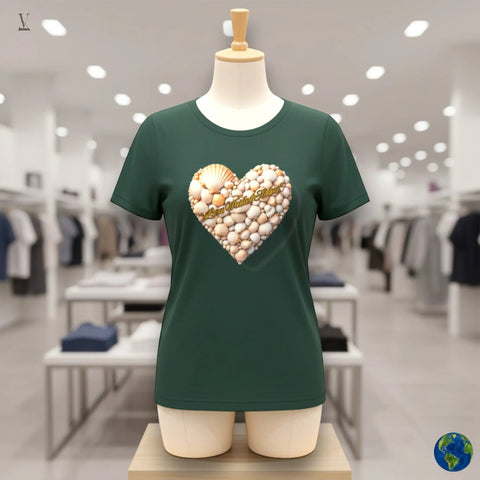 Heart Lover Shirt Sea Shell Heart Lover Unisex T-Shirt - Soft Cotton Beach Vibe Apparel V VENTURE