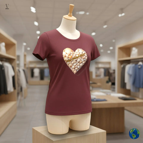 Heart Lover Shirt Sea Shell Heart Lover Unisex T-Shirt - Soft Cotton Beach Vibe Apparel V VENTURE