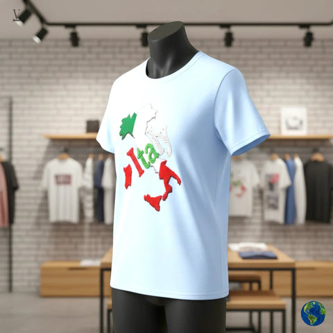 Italy Map T-Shirt Italy Map Unisex T-Shirt | Gildan Softstyle 64000 Cotton Tee | Italian Flag Design | Comfortable & Stylish V VENTURE