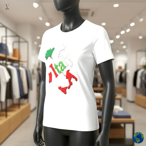 Italy Map T-Shirt Italy Map Unisex T-Shirt | Gildan Softstyle 64000 Cotton Tee | Italian Flag Design | Comfortable & Stylish V VENTURE