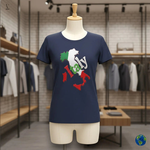 Italy Map T-Shirt Italy Map Unisex T-Shirt | Gildan Softstyle 64000 Cotton Tee | Italian Flag Design | Comfortable & Stylish V VENTURE