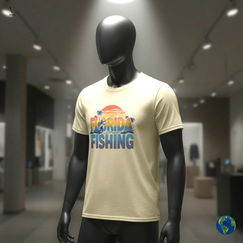 Florida Fishing T-Shirt | Gildan Softstyle Unisex | Ultra-Soft Cotton Tee | Angler Gift V VENTURE