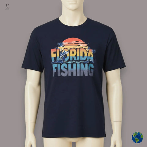 Florida Fishing T-Shirt | Gildan Softstyle Unisex | Ultra-Soft Cotton Tee | Angler Gift V VENTURE