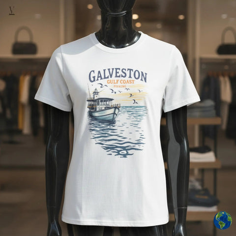 Galveston fishing t-shirt Galveston Gulf Coast Fishing T-Shirt - Ultra-Soft Unisex Tee | Nautical Design V VENTURE