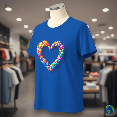 Colorful Stones T-Shirt Colorful Stones Heart Lover Unisex T-Shirt - Ultra-Soft Gildan Softstyle Tee V VENTURE