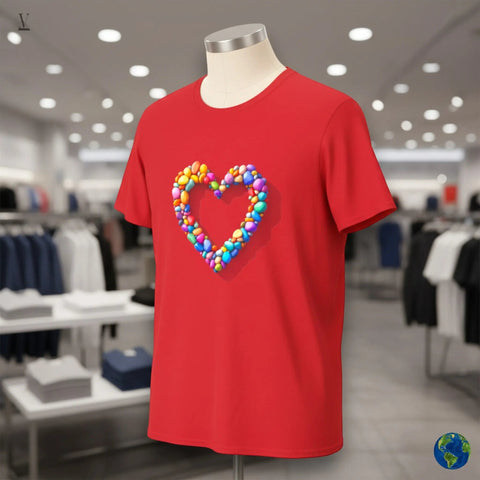 Colorful Stones T-Shirt Colorful Stones Heart Lover Unisex T-Shirt - Ultra-Soft Gildan Softstyle Tee V VENTURE