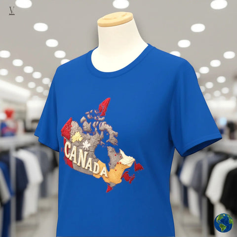 V VENTURE Softstyle Canada Map T-Shirt - Unisex Cotton Tee V VENTURE
