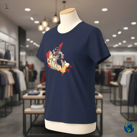 V VENTURE Softstyle Canada Map T-Shirt - Unisex Cotton Tee V VENTURE