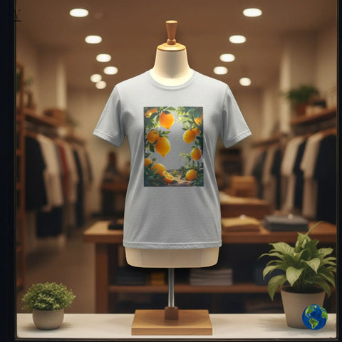 V VENTURE Softstyle Lemon Unisex T-Shirt - Fruit Graphic Cotton Tee V VENTURE