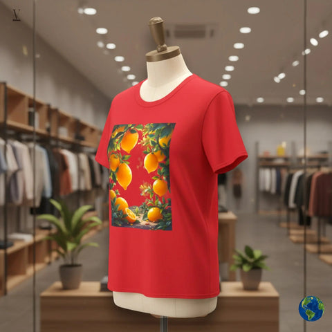 V VENTURE Softstyle Lemon Unisex T-Shirt - Fruit Graphic Cotton Tee V VENTURE