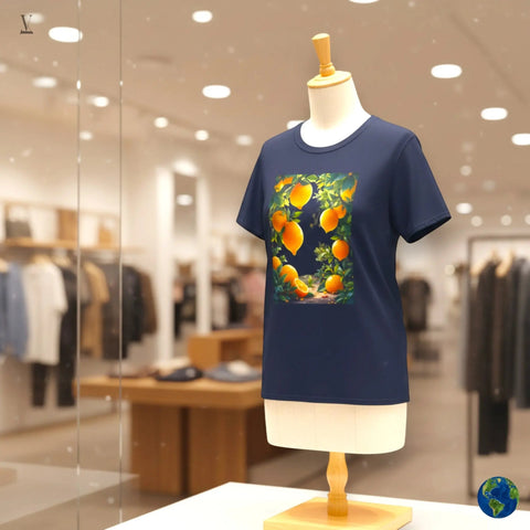 V VENTURE Softstyle Lemon Unisex T-Shirt - Fruit Graphic Cotton Tee V VENTURE