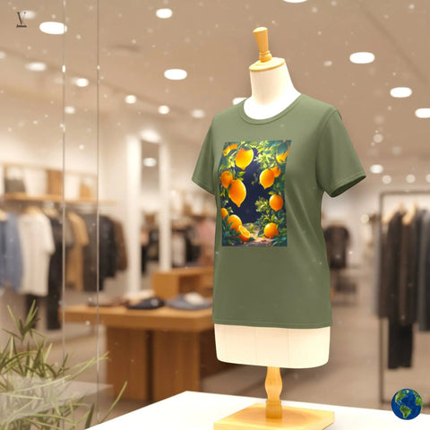 V VENTURE Softstyle Lemon Unisex T-Shirt - Fruit Graphic Cotton Tee V VENTURE