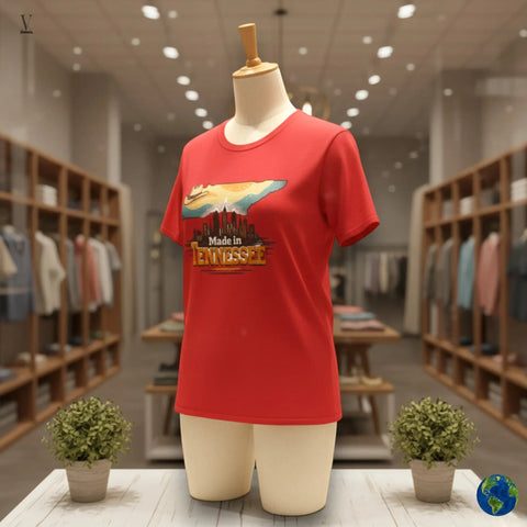 V VENTURE Softstyle Tennessee Map T-Shirt - Unisex Cotton State Tee V VENTURE