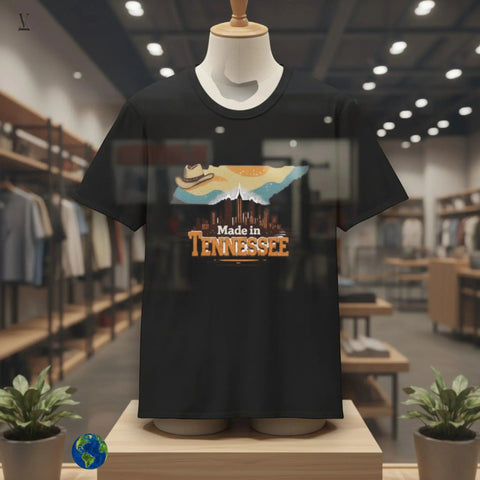 V VENTURE Softstyle Tennessee Map T-Shirt - Unisex Cotton State Tee V VENTURE