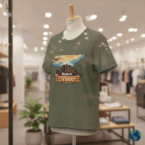 V VENTURE Softstyle Tennessee Map T-Shirt - Unisex Cotton State Tee V VENTURE