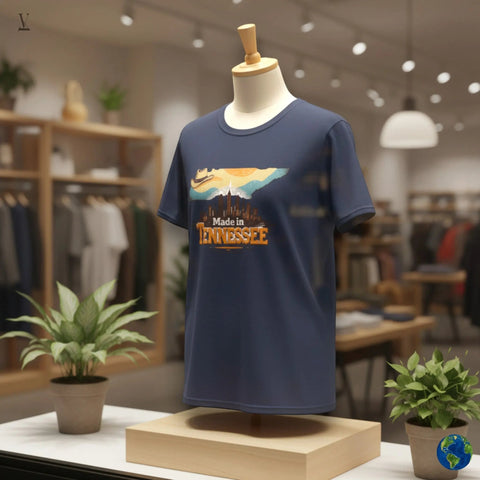 V VENTURE Softstyle Tennessee Map T-Shirt - Unisex Cotton State Tee V VENTURE