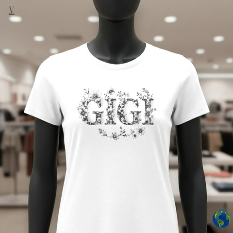 V VENTURE Floral Tee GIGI Floral Unisex Tee by – Softstyle Cotton Comfort, Timeless Floral Print V VENTURE