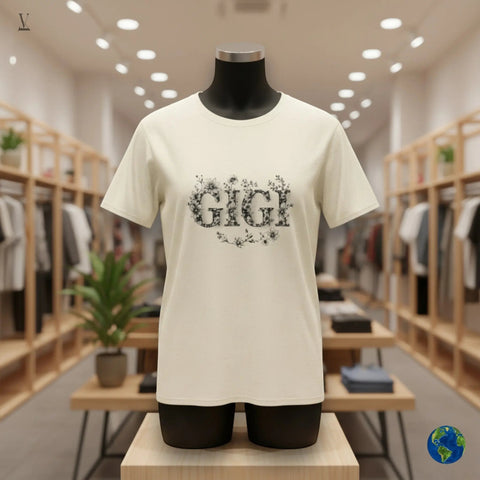 V VENTURE Floral Tee GIGI Floral Unisex Tee by – Softstyle Cotton Comfort, Timeless Floral Print V VENTURE