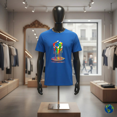 Melting Rubik's Cube Unisex T-Shirt - Premium Cotton Tee V VENTURE