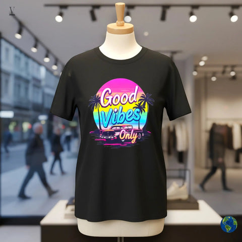 "Good Vibes Only" Unisex T-Shirt by V VENTURE - Premium Gildan Softstyle V VENTURE