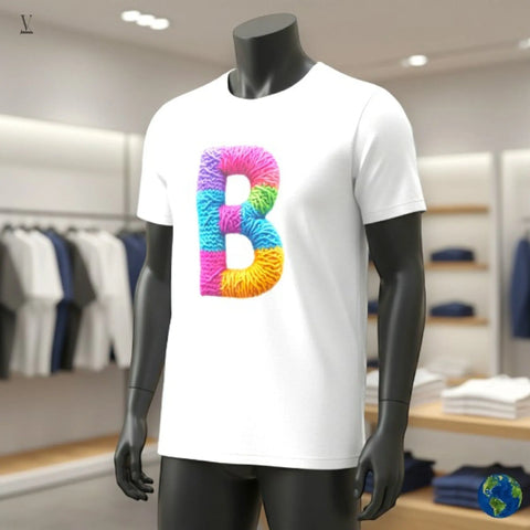 V-VENTURE: class B tee shirts Colorful Monogram Letter Tee | Unisex Statement Streetwear V VENTURE
