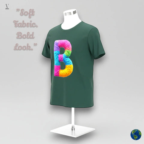 V-VENTURE: class B tee shirts Colorful Monogram Letter Tee | Unisex Statement Streetwear V VENTURE