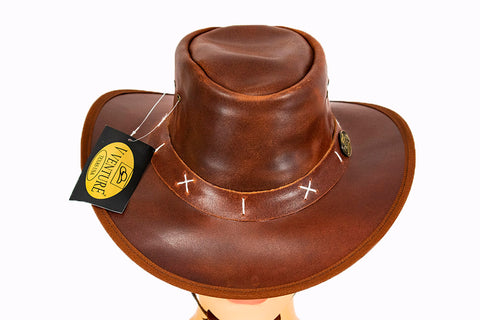 Cowboy Leather Hat Wrangler
