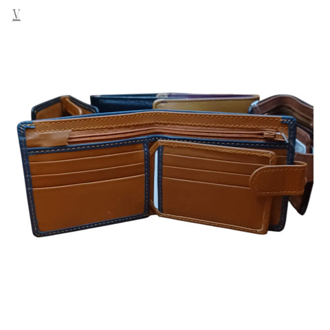 Wholesale Handmade Full Grain Cowhide Leather Wallet 15 Peices (5 Colors) V VENTURE