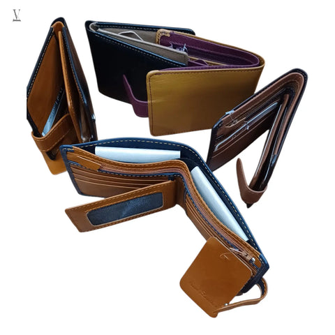 Wholesale Handmade Full Grain Cowhide Leather Wallet 15 Peices (5 Colors) V VENTURE