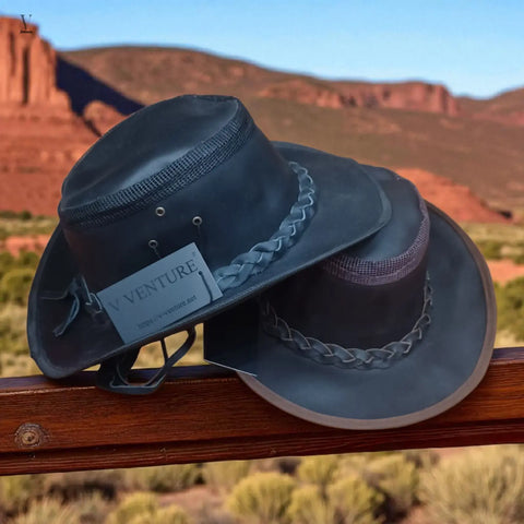 Wholesale Pack of 10 | Artisan Leather Cowboy Hats from Pakistan V VENTURE