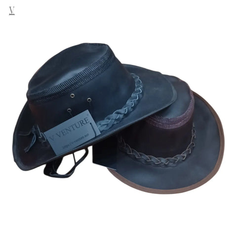 Wholesale Pack of 10 | Artisan Leather Cowboy Hats from Pakistan V VENTURE