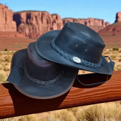 Wholesale Pack of 10 | Artisan Leather Cowboy Hats from Pakistan V VENTURE