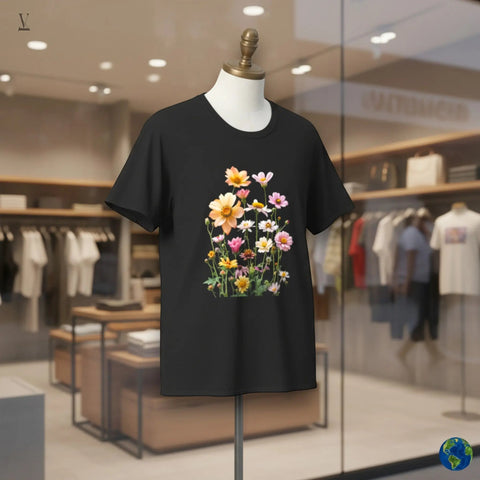 Wildflower T-Shirt Unisex Soft-Style T-Shirt - Comfortable Cotton Tee for Everyday Wear - Ethical & Sustainable V VENTURE