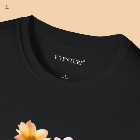 Wildflower T-Shirt Unisex Soft-Style T-Shirt - Comfortable Cotton Tee for Everyday Wear - Ethical & Sustainable V VENTURE