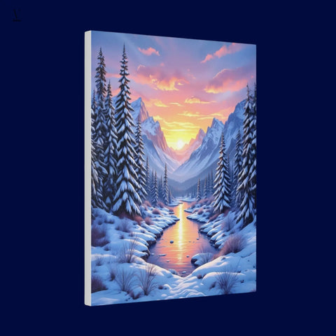 Winter Landscape Poster Print | Mountains & Snow Digital Art | Modern Ukiyo-e Style Wall Decor | Unframed & Custom Options V VENTURE