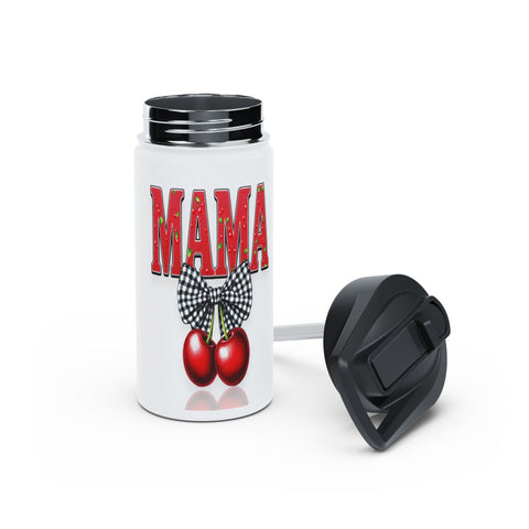 Retro MAMA Glitter Cherry Design PNG - Large 24x36 300DPI - Sublimation and DTG File