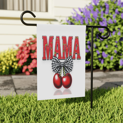 Retro MAMA Glitter Cherry Design PNG - Large 24x36 300DPI - Sublimation and DTG File