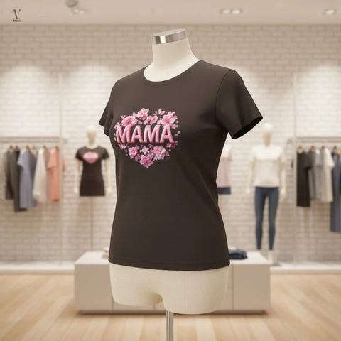 MAMAt shirt Floral Heart T-Shirt | Premium Unisex Cotton Tee for Mom | Bella+Canvas Gift V VENTURE