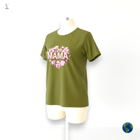MAMAt shirt Floral Heart T-Shirt | Premium Unisex Cotton Tee for Mom | Bella+Canvas Gift V VENTURE