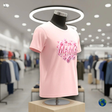 MAMAt shirt Floral Heart T-Shirt | Premium Unisex Cotton Tee for Mom | Bella+Canvas Gift V VENTURE