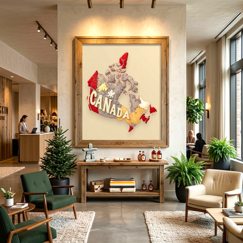 Canada Map Digital Download PNG - 24x36 300 DPI High-Res | Sublimation and DTG File